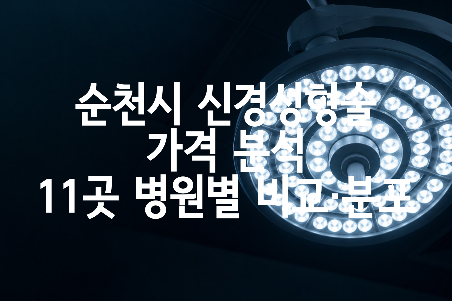순천시 신경성형술 가격 분석 — 11곳 병원별 비교·분포