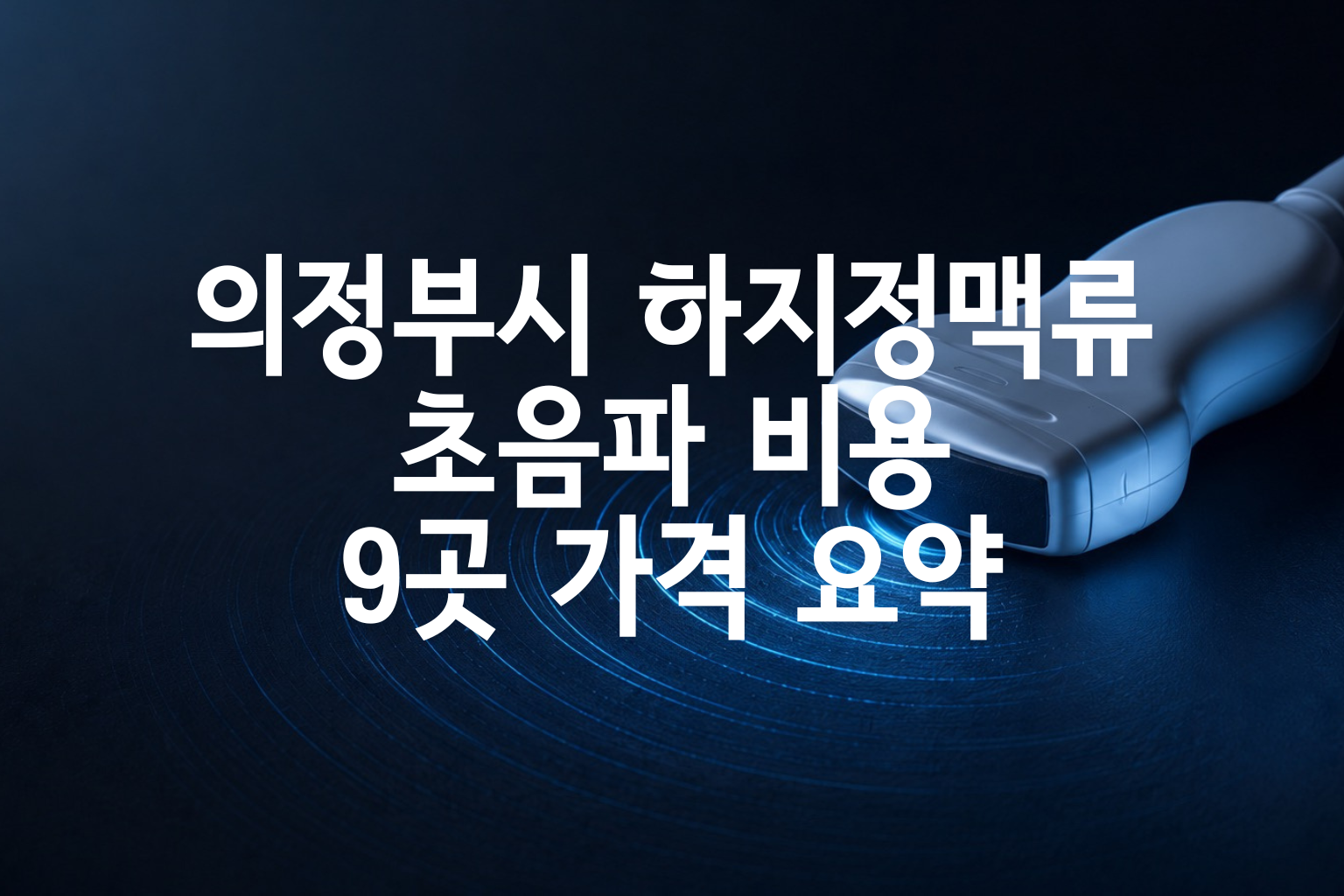 의정부시 하지정맥류 초음파 비용 — 9곳 가격 요약